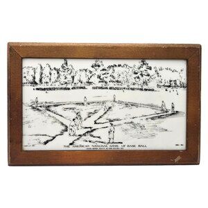 Limited Edition 1973 Gillette All-Star Shaving Kit Case Currier & Ives Baseball